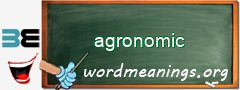 WordMeaning blackboard for agronomic